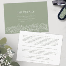 Grüne Blütenschmetterlinge Hochzeitsdetails