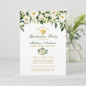 Grüne Blütenschülerpartei für Wasserfarben lädt zu Einladung (Stehend Vorderseite)