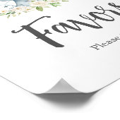 Grüne Blütenweiße Elefantendusche Favoriten Poster (Ecke)