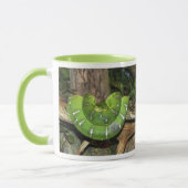 Grüne Boa-Schlangen-Wecker-Tasse Tasse (Links)