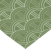 Grüne Bögen Art Deco Geometrisches Muster Mittelgroßer Tischläufer (Ecke)