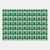 Grüne Bögen Packpapier. Geschenkverpackung. Geschenkpapier Set (Vorderseite 3)