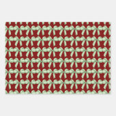 Grüne Bögen Packpapier. Geschenkverpackung. Geschenkpapier Set (Vorderseite 2)