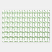Grüne Bögen Packpapier. Geschenkverpackung. Geschenkpapier Set (Vorderseite)