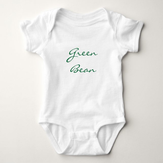 Grüne Bohne Baby Strampler (Vorderseite)