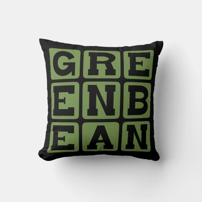 Grüne Bohne, Gemüse Kissen (Vorderseite)