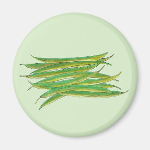 Grüne Bohnen Gemüsegarten Veg Restaurant Koch Magnet