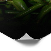 Grüne Bohnen in Spotlight drucken Poster (Ecke)