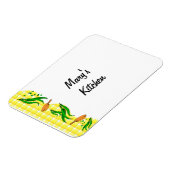 Grüne Bohnen Land Gelb Karierte Küche Ma Magnet (Linke Seite)