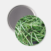 Grüne Bohnen Magnet (Vorderseite/Rückseite)
