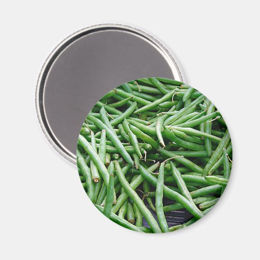 Grüne Bohnen Magnet (Vorderseite/Rückseite)