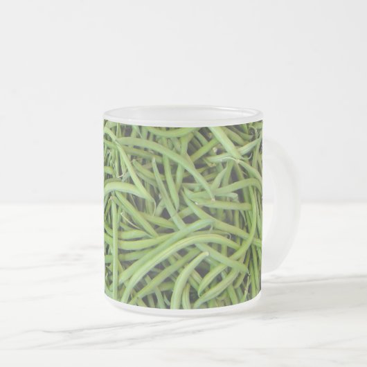 Grüne Bohnen Mattglastasse (VorderseiteRechts)