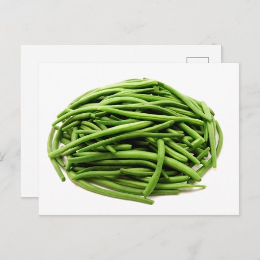 Grüne Bohnen Postkarte (Vorne/Hinten)