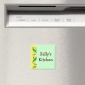 Grüne Bohnen Retro Custom Gelbe Küchenmagneten Magnet (In Situ (Geschirrspüler))