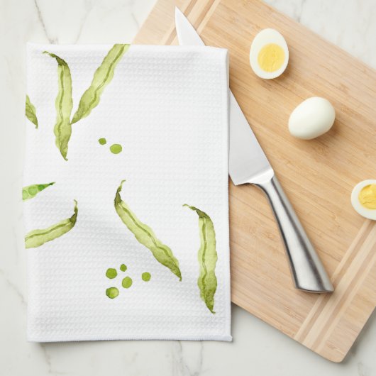 Grüne Bohnenerbsen Gemüse Küchentücher (Viertel Falte)