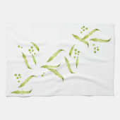Grüne Bohnenerbsen Gemüse Küchentücher (Horizontal)