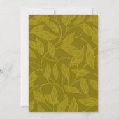 Grüne Boho-Botanical-Hochzeit Einladung (Rückseite)