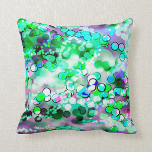 Grüne Bokeh 92015 wieder gemischtes Kissen