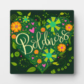 Grüne Boldness Inspiration Hübsche Blumenpracht Fotoplatte (Vorderseite)