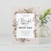 Grüne Border Bridal Dusche Einladung (Stehend Vorderseite)