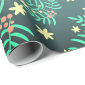 Grüne Botanica Weihnachten Moderner Minimal Geschenkpapier (Rolleneckpunkt)