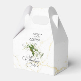 Grüne Botanicals Wasserfarbenkalligrafie Hochzeit Geschenkschachtel