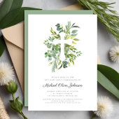 Grüne Botaniker kreuzen religiöse Erste Kommunion Einladung