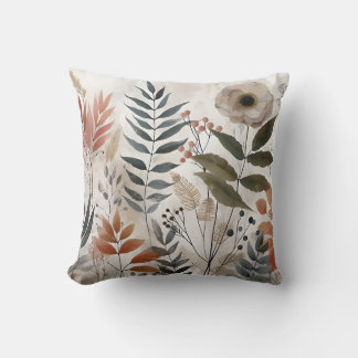 Grüne botanische Abstrakte Blüteninspirierung Kissen