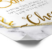 Grüne Botanische Babydusche Mimosa Bar Sign Poster (Ecke)