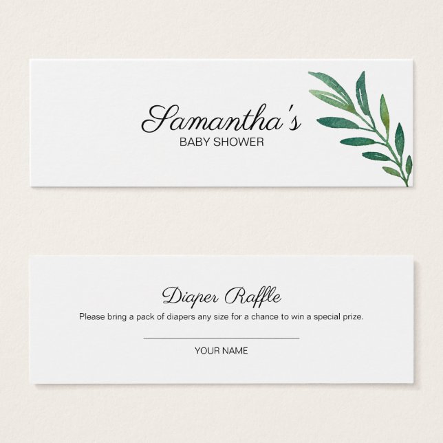 Grüne Botanische Babydusche Windelwanne (Vorne & Hinten)