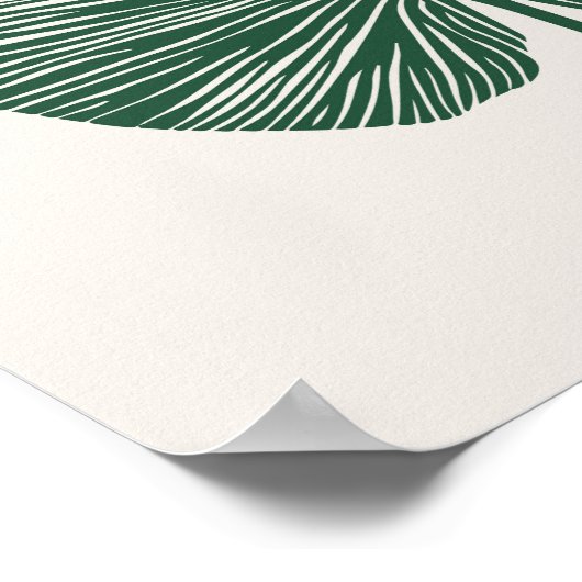 Grüne botanische Bananenstaude Pflanze Lovers Boho Poster (Ecke)