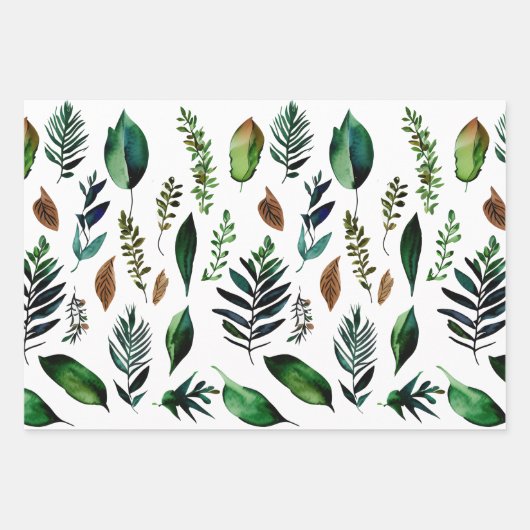 Grüne botanische Blätter (Vorderseite 2)