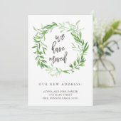 Grüne botanische Blätter Ankündigung (Stehend Vorderseite)