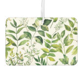 Grüne botanische Blätter Autolufterfrischer (Rückseite)