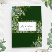 Grüne botanische Blätter Einladung Einladungsbanderole