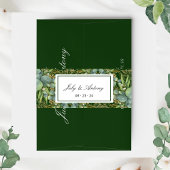 Grüne botanische Blätter Einladung Einladungsbanderole