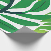 Grüne botanische Blätter Geschenkpapier (Ecke)