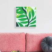 Grüne botanische Blätter Leinwanddruck (Insitu (Wohnzimmer))