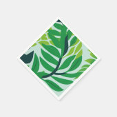 Grüne botanische Blätter Serviette (Ecke)