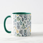 Grüne botanische Blätter Tasse (Links)