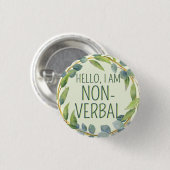 Grüne botanische Blätter Text - nicht verbaler Aut Button (Vorne & Hinten)