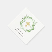 Grüne botanische Blätter Totentum Serviette (Ecke)