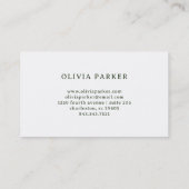 Grüne botanische Blätter und Gold Visitenkarte (Rückseite)