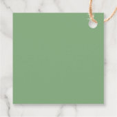 Grüne Botanische Blattkalligraphie Geschenkanhänger (Rückseite)