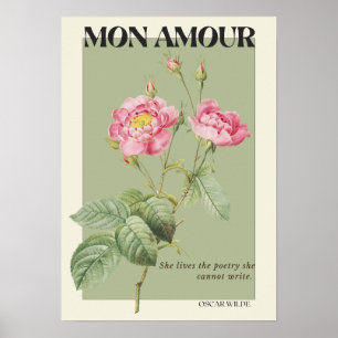 Grüne Botanische Blume Poster Zimmerdekoration