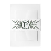 Grüne botanische Blumengrün Rustikale Hochzeit Einladungsbanderole (Vorderseite Beispiel)