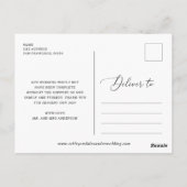 Grüne botanische Drehbuch Foto Hochzeit danke Postkarte (Rückseite)