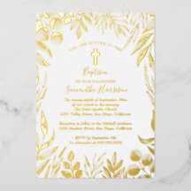 Grüne Botanische Elegant Gender Neutrale Taufe