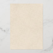 Grüne Botanische Elegant Gender Neutrale Taufe Folieneinladung (Rückseite)