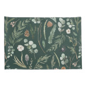 Grüne botanische elegante moderne, rustikale Einri Kissenbezug (Rückseite-Rechts)